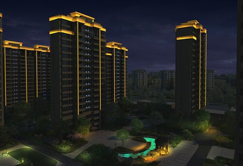 智慧社區(qū)智能照明下的夜景